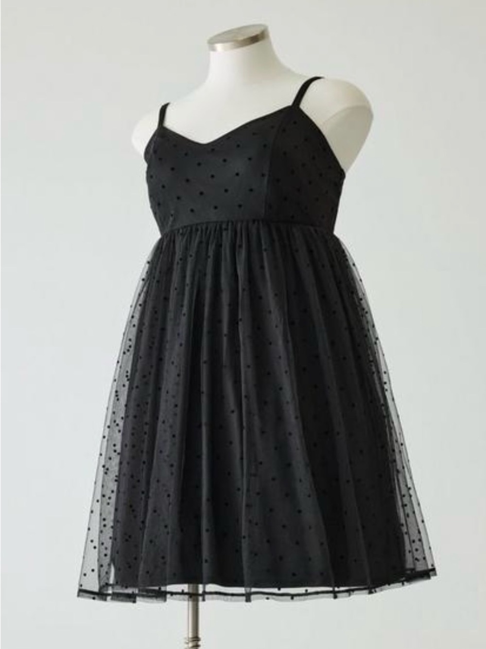 Torrid Retro Chic Flocked Dot Mesh Dress